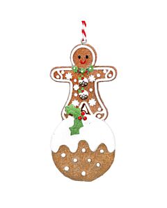Gisela Graham - Gingerbread Man on Christmas Pudding Dec